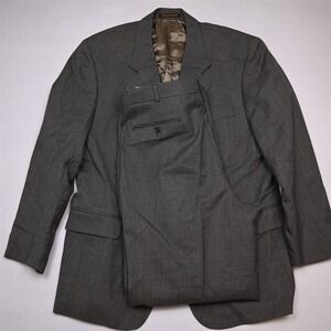 Thomas Churchill 42R 33x32 Brown Glenn Plaid 100% Wool Mens Jacket Pants Suit